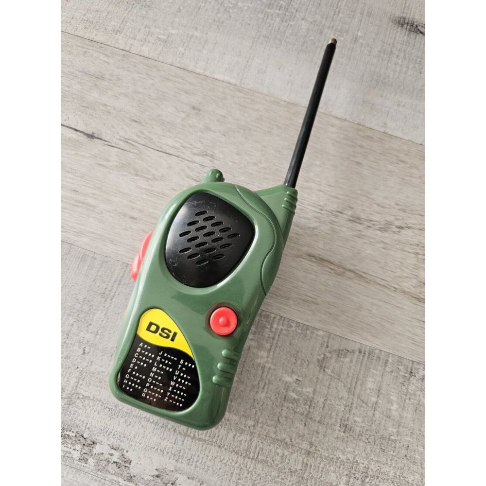 DSI Walkie Talkie Green Vintage 1990s Pretend Play WORKS